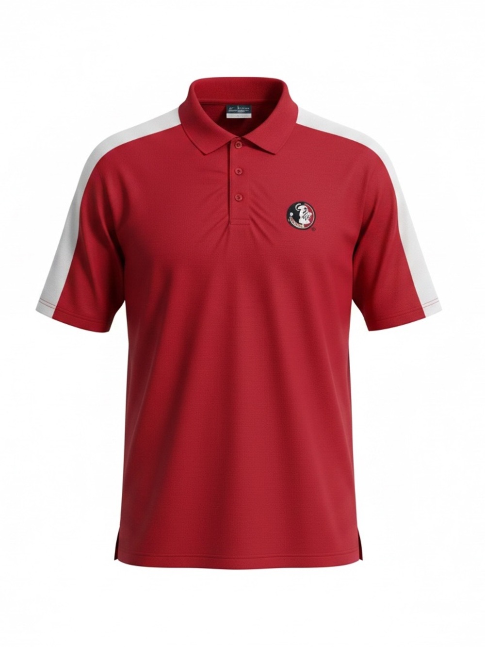 J. America Florida State Seminoles Ref Polo with White Shoulder Panels